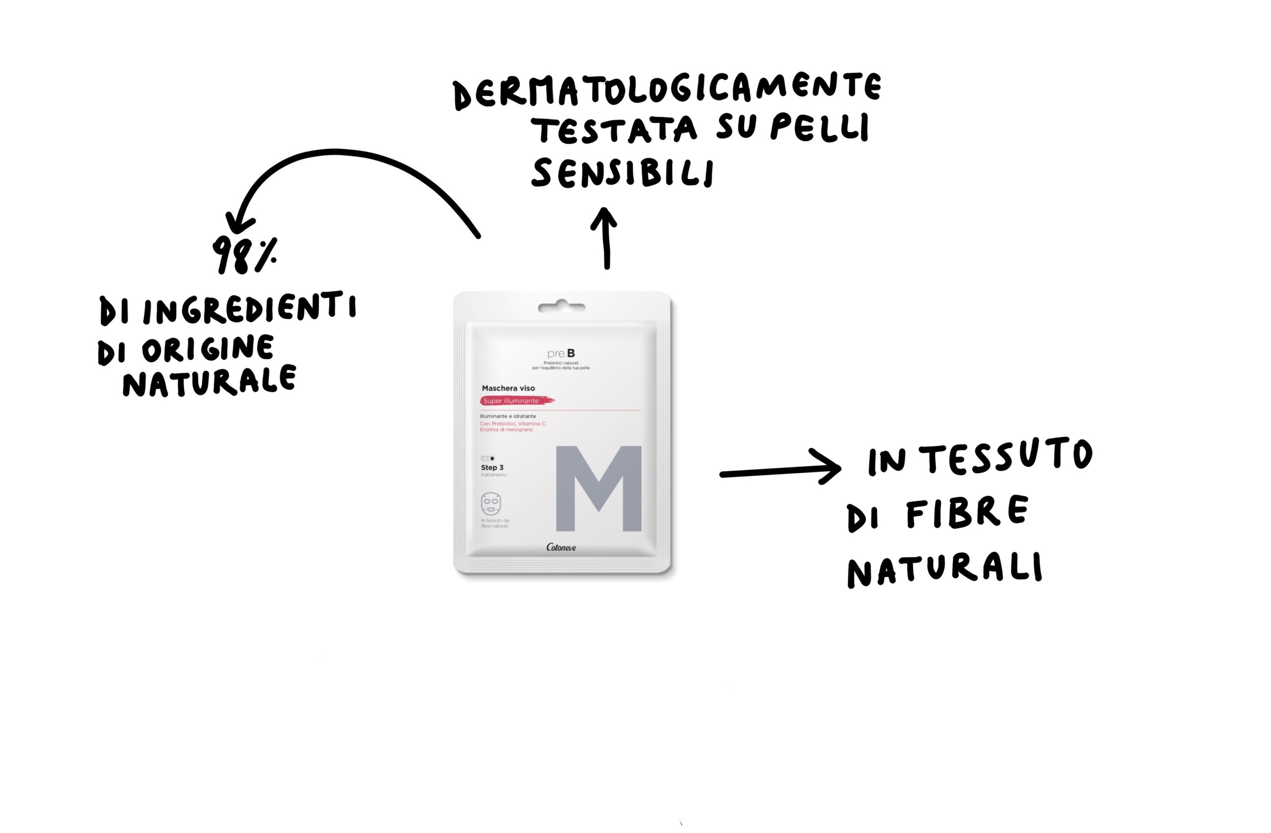 Maschera viso super illuminante