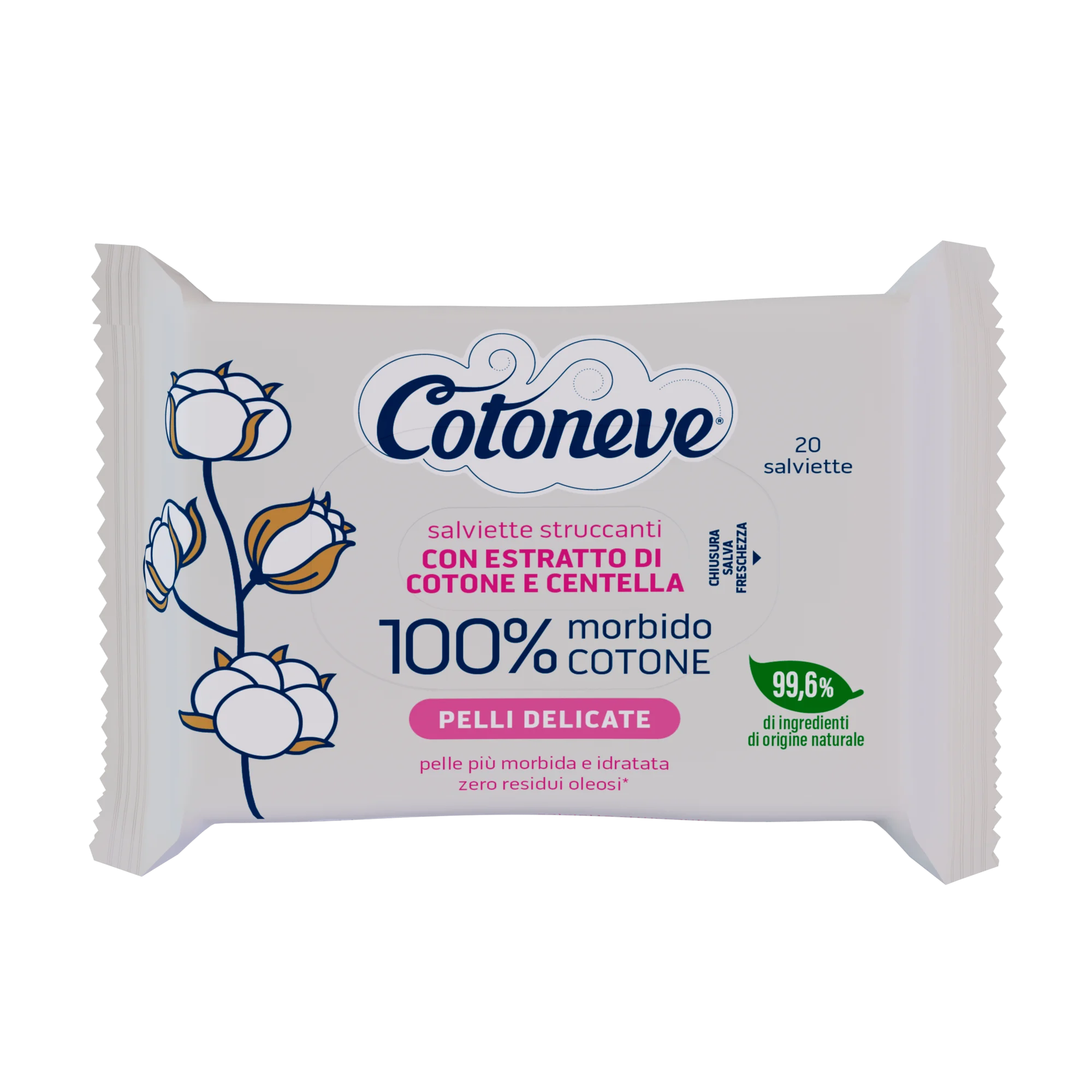 Cotoneve salviette struccanti delicate